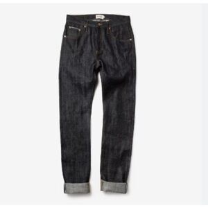TAYLOR STITCH The SLIM Jean Umeda Selvage Denim Jeans USA 28 Cuffed Rigid Luxury